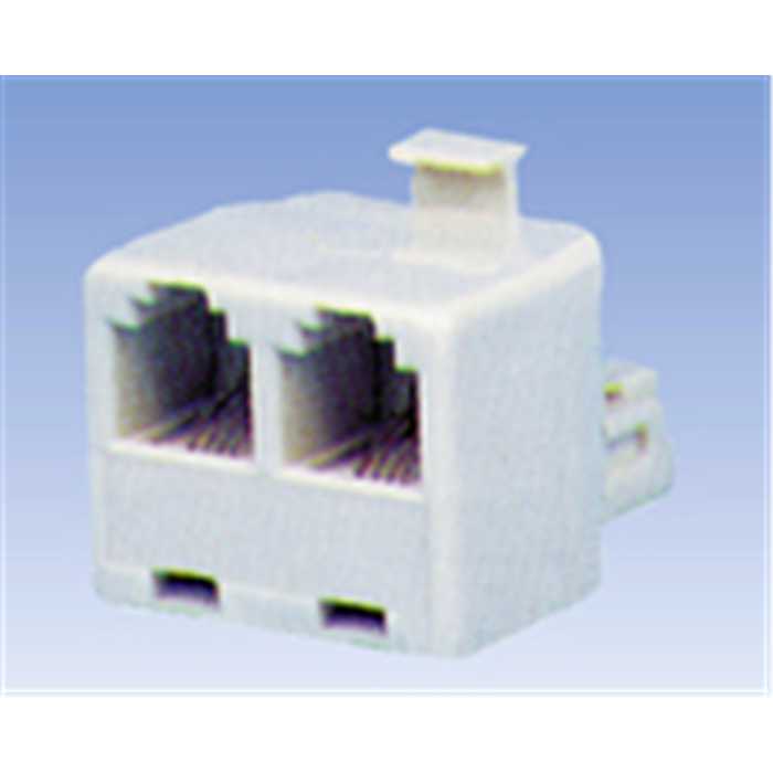 ADAPTATEUR MODULAIRE RJ14 M DOUBLE RJ14 F ADAPTATEUR MODULAIRE RJ14 M DOUBLE RJ14 F