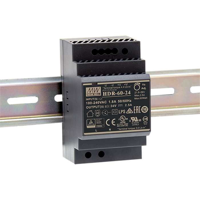 ALIMENTATION LED RAIL DIN 12V 60W 1 SORTIE ALIMENTATION LED RAIL DIN 12V 60W 1 SORTIE