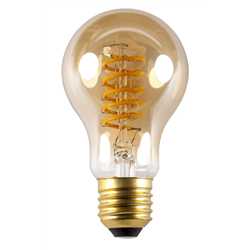 AMPOULE LED A60 FILAMENT SPIRALE E27 5W 822 AMBRE DIM