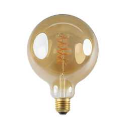 AMPOULE LED G125 FILAMENT TORSADE E27 5W 822 AMBRE DIM