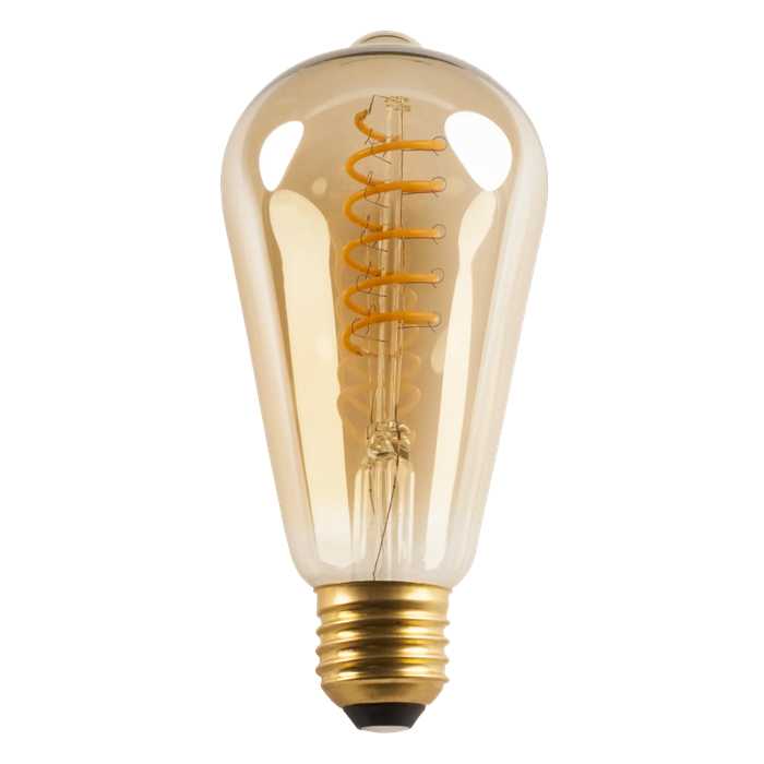 AMPOULE LED ST64 FILAMENT TORSADE E27 5W 822 AMBRE DIM AMPOULE LED ST64 FILAMENT TORSADE E27 5W 822 AMBRE DIM