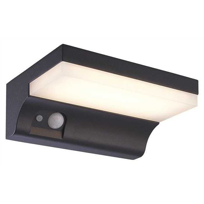 APPLIQUE LED SOLAIRE "NORD" 2W 830 NOIR IP65 SENSOR APPLIQUE LED SOLAIRE "NORD" 2W 830 NOIR IP65 SENSOR