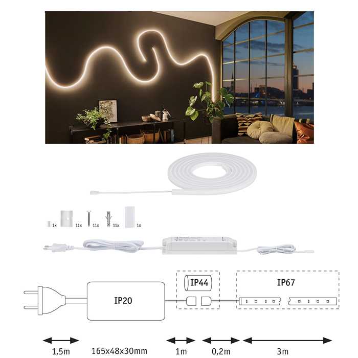 BANDEAU LED STRIP "MAXLED FLOW" EN KIT 37W 827 3M BANDEAU LED STRIP "MAXLED FLOW" EN KIT 37W 827 3M