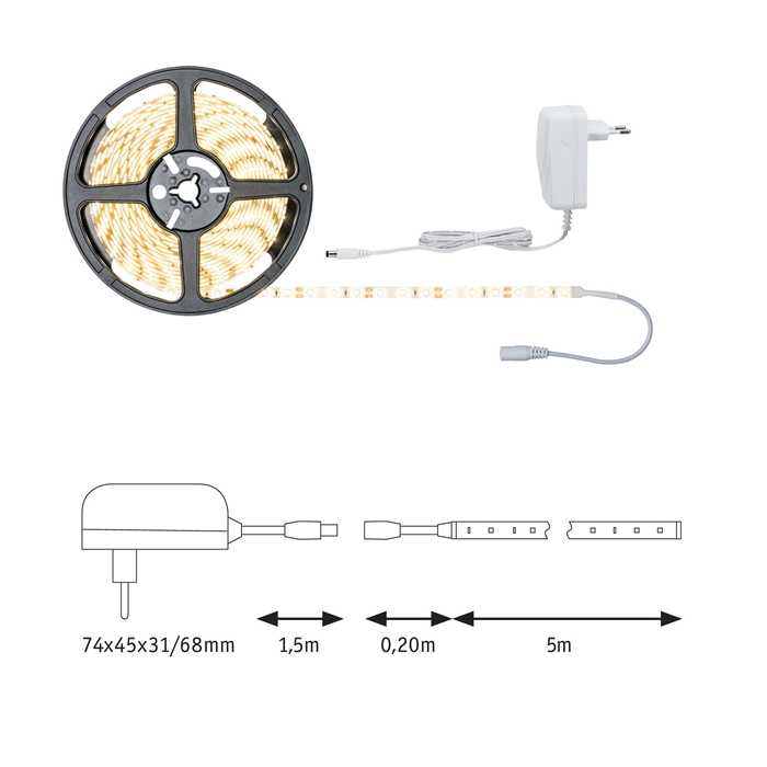 BANDEAU LED STRIP "SIMPLED" EN KIT 3W/M 830 5M BANDEAU LED STRIP "SIMPLED" EN KIT 3W/M 830 5M