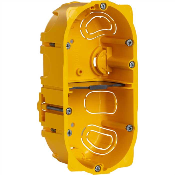 BATIBOX - BOITE D'ENCASTREMENT CLOISON CREUSE 2 POSTE BATIBOX - BOITE D'ENCASTREMENT CLOISON CREUSE 2 POSTE