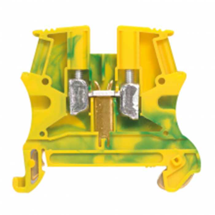 BLOC VIS VERT/JAUNE 6MM² VIKING - PIED METAL - PAS DE 8 BLOC VIS VERT/JAUNE 6MM² VIKING - PIED METAL - PAS DE 8