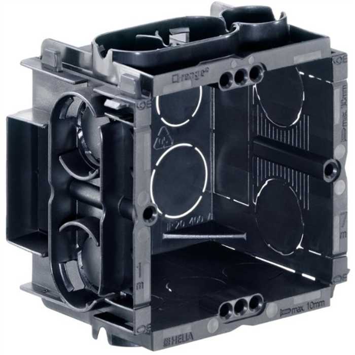 BOITE D'ENCASTREMENT Q-RANGE 60X60X50MM NOIR BOITE D'ENCASTREMENT Q-RANGE 60X60X50MM NOIR