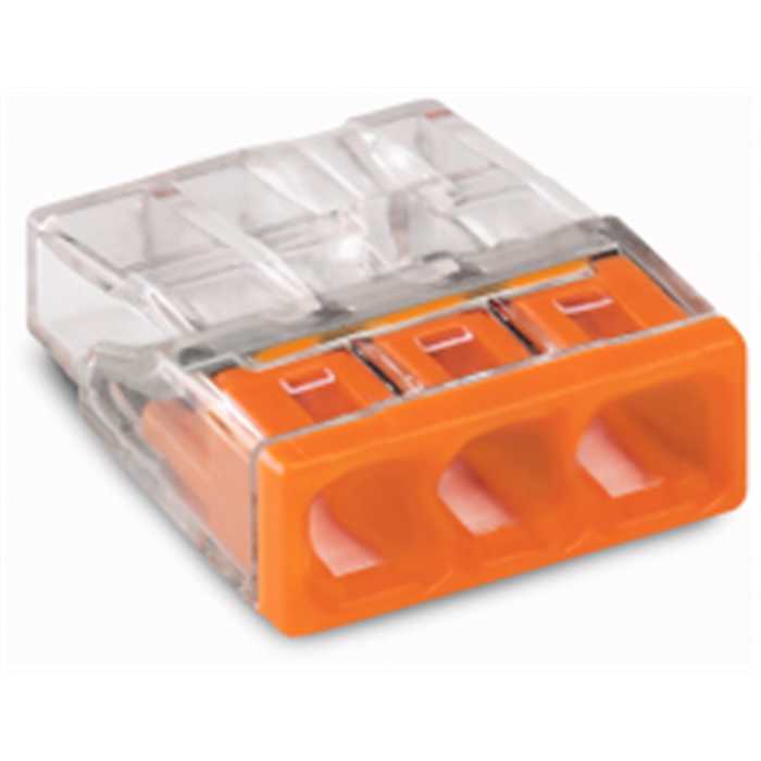 BORNE RAPIDE 3X0,5-2,5MM² ORANGE (10PC) BORNE RAPIDE 3X0,5-2,5MM² ORANGE (10PC)