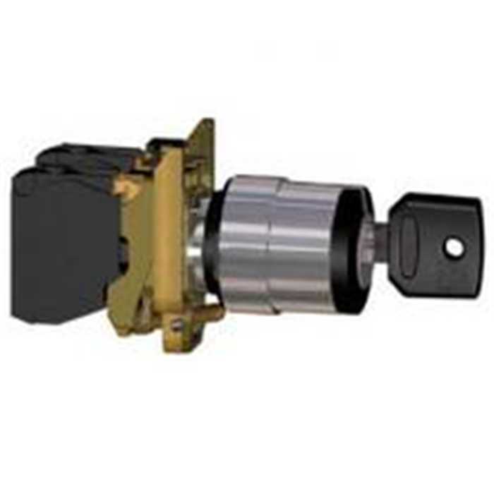 BOUTON TOURNANT NOIR Ø 22 - À SERRURE - 2 POSITIONS - 1F BOUTON TOURNANT NOIR Ø 22 - À SERRURE - 2 POSITIONS - 1F