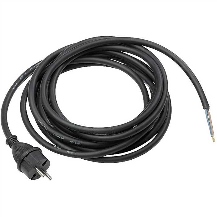 CABLE D'ALIMENTATION CAOUTCHOUC H07RN-F2X1,5, 3M NOIR IP44 CABLE D'ALIMENTATION CAOUTCHOUC H07RN-F2X1,5, 3M NOIR IP44