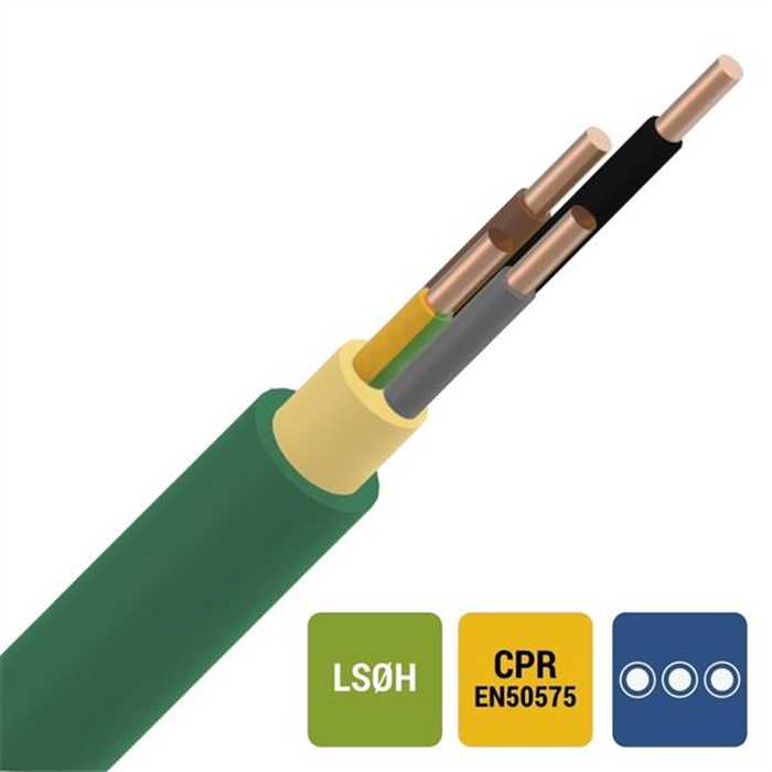 CABLE D'INSTALLATION XGB-CCA 4G2,5 VERT R100 CABLE D'INSTALLATION XGB-CCA 4G2,5 VERT R100