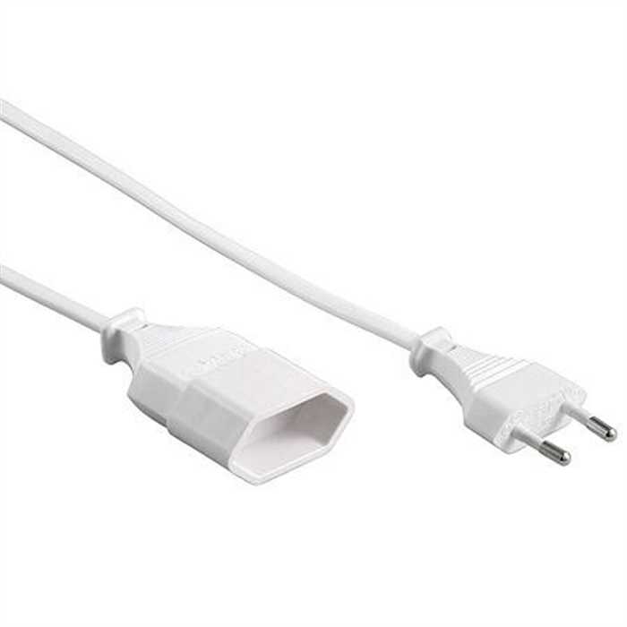 CABLE SECTEUR 2G0,75 PRISE 2P MALE/FEMELLE BLANC 5M CABLE SECTEUR 2G0,75 PRISE 2P MALE/FEMELLE BLANC 5M