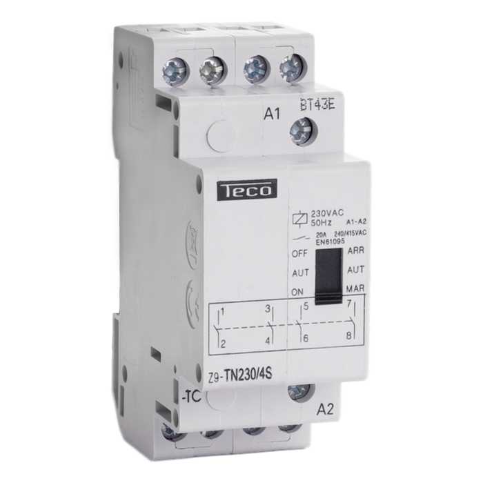 CONTACTEUR JOUR/NUIT TC 230VAC 20A 4NO CONTACTEUR JOUR/NUIT TC 230VAC 20A 4NO