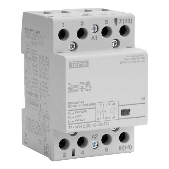 CONTACTEUR TC 230VAC 40A 4NO CONTACTEUR TC 230VAC 40A 4NO