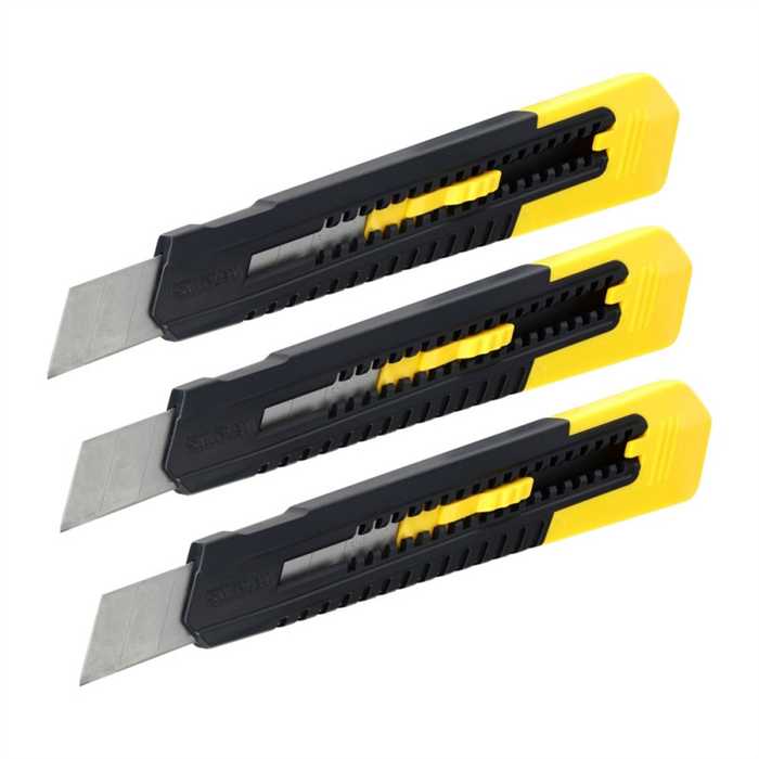 CUTTER PLASITIQUE 18MM STANLEY (3PC) CUTTER PLASITIQUE 18MM STANLEY (3PC)