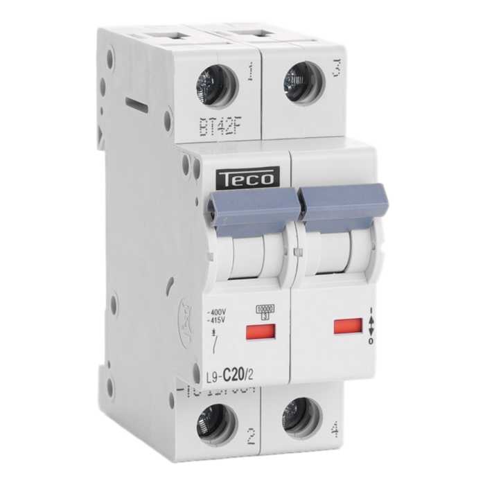 DISJONCTEUR TC 2P 20A 10KA COURBE C DISJONCTEUR TC 2P 20A 10KA COURBE C