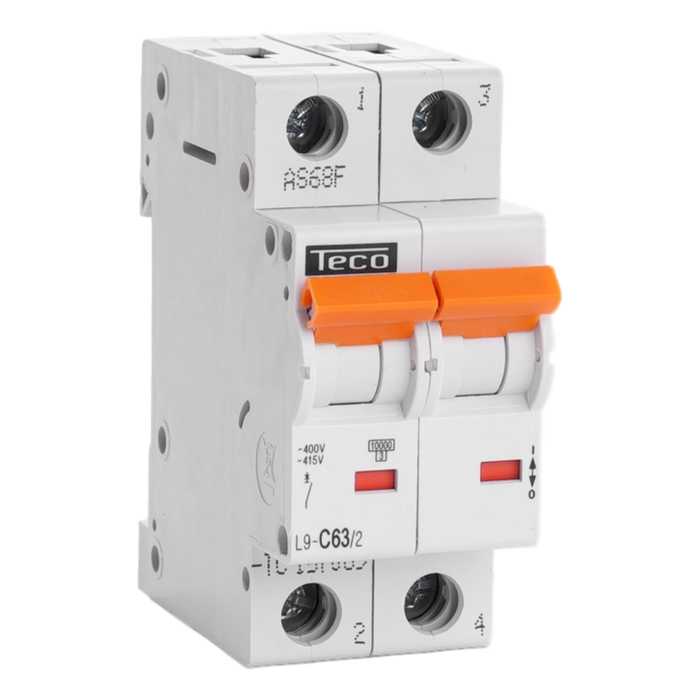 DISJONCTEUR TC 2P 63A 4,5KA COURBE C DISJONCTEUR TC 2P 63A 4,5KA COURBE C