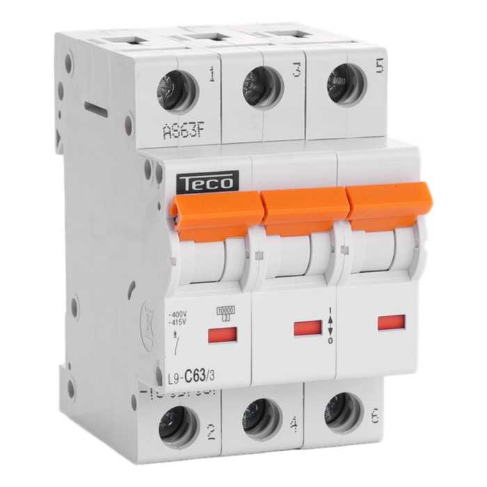 DISJONCTEUR TC 3P 63A 10KA COURBE C DISJONCTEUR TC 3P 63A 10KA COURBE C