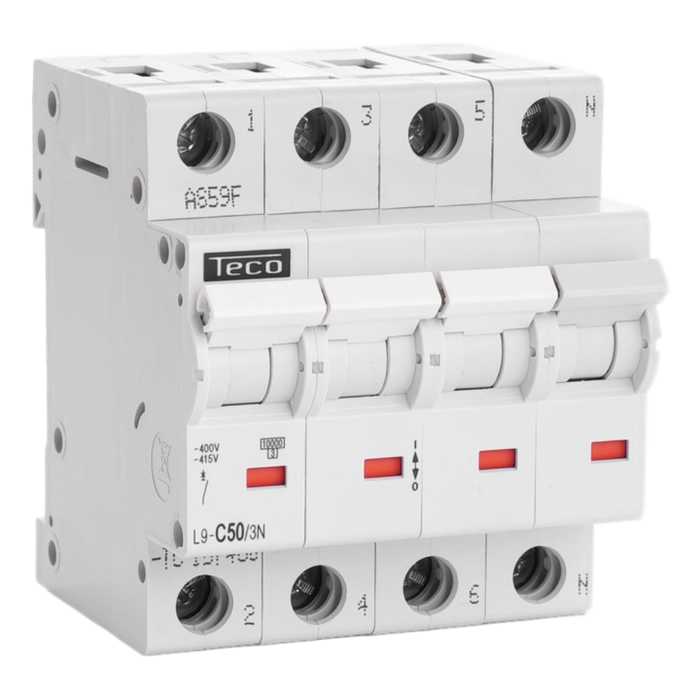 DISJONCTEUR TC 3P+N 50A 4,5KA COURBE C DISJONCTEUR TC 3P+N 50A 4,5KA COURBE C