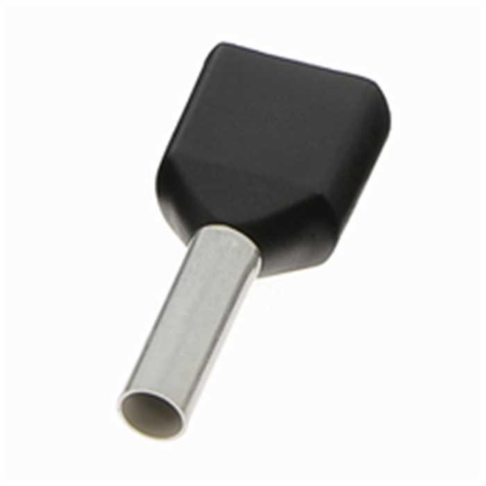 EMBOUT DOUBLE 2X1,5 MM² NOIR (100PC) EMBOUT DOUBLE 2X1,5 MM² NOIR (100PC)