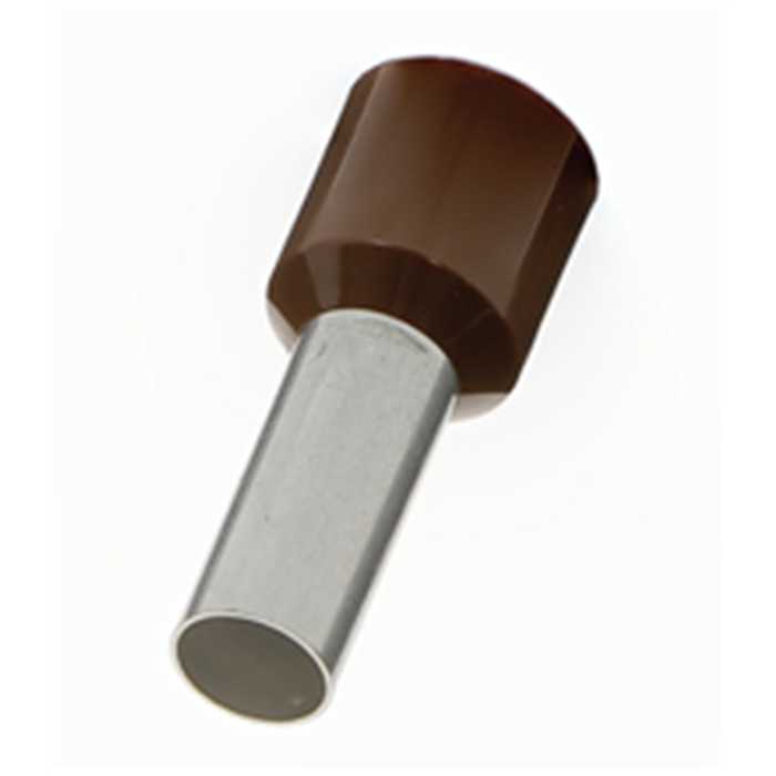 EMBOUT SIMPLE BRUN 10MM² (100PC) EMBOUT SIMPLE BRUN 10MM² (100PC)