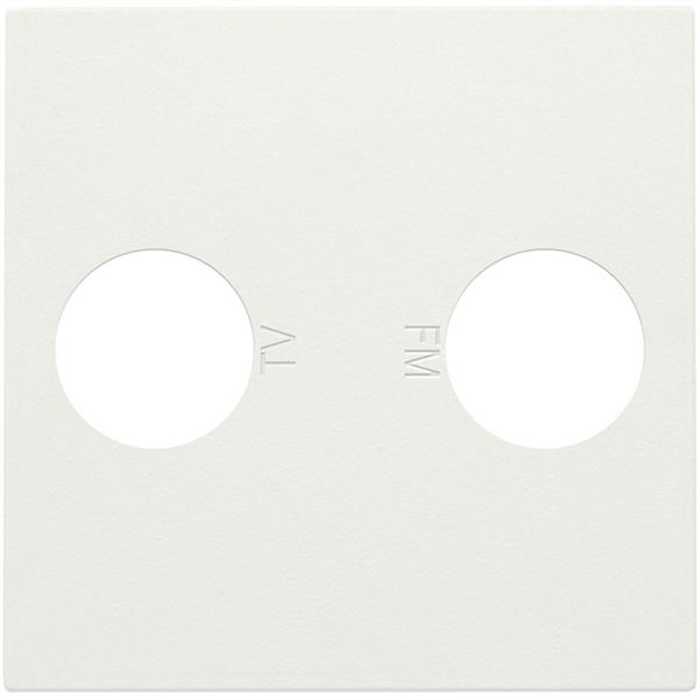 ENJOLIVEUR PRISE COAXIALE TV ET FM BLANC ENJOLIVEUR PRISE COAXIALE TV ET FM BLANC