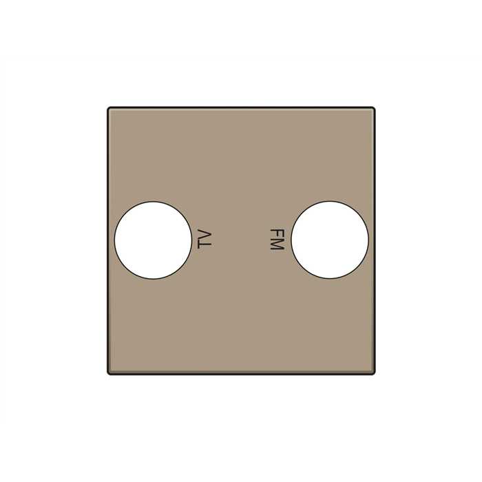 ENJOLIVEUR PRISE COAXIALE TV ET FM BRONZE ENJOLIVEUR PRISE COAXIALE TV ET FM BRONZE