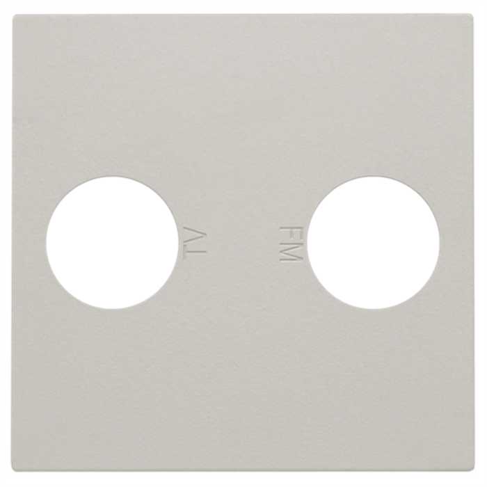 ENJOLIVEUR PRISE COAXIALE TV ET FM GRIS CLAIR ENJOLIVEUR PRISE COAXIALE TV ET FM GRIS CLAIR