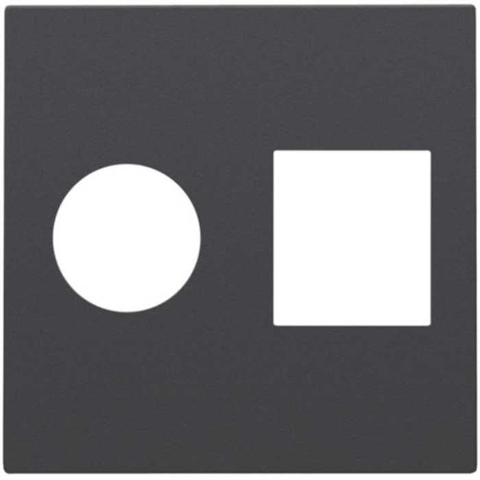 ENJOLIVEUR PRISE COAXIALE TV ET RJ45 ANTHRACITE ENJOLIVEUR PRISE COAXIALE TV ET RJ45 ANTHRACITE