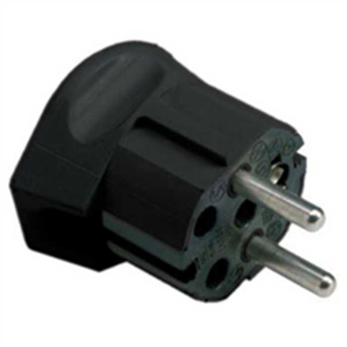 FICHE MALE 90° 2P+T 16A NOIRE FICHE MALE 90° 2P+T 16A NOIRE