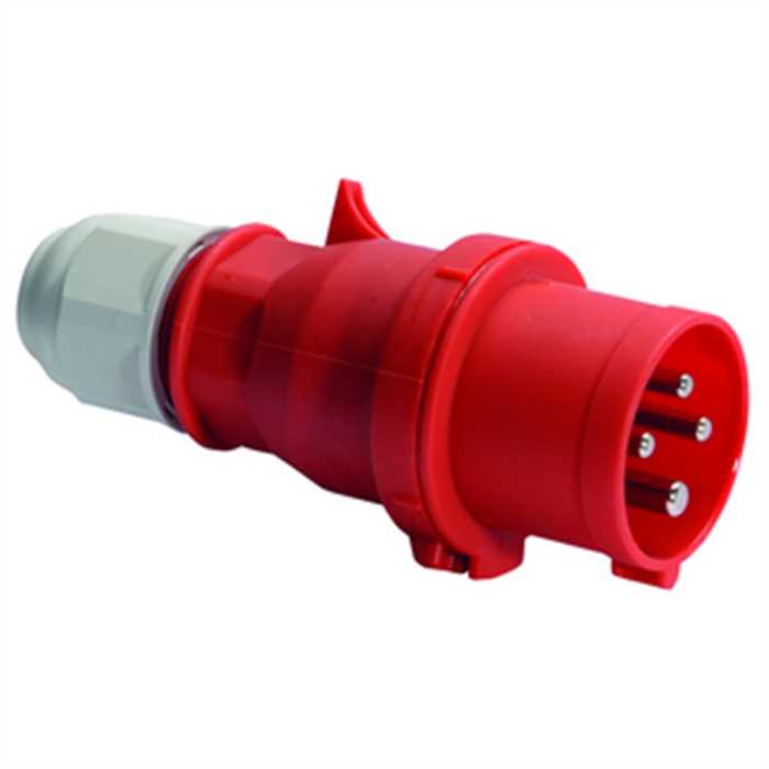 FICHE MALE CEE 4P 32A 380V AVEC PRESSE ETOUPE FICHE MALE CEE 4P 32A 380V AVEC PRESSE ETOUPE