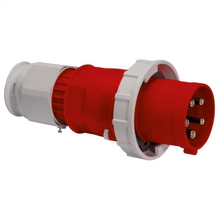 FICHE MALE CEE 5P 63A 380V AVEC PRESSE ETOUPE FICHE MALE CEE 5P 63A 380V AVEC PRESSE ETOUPE