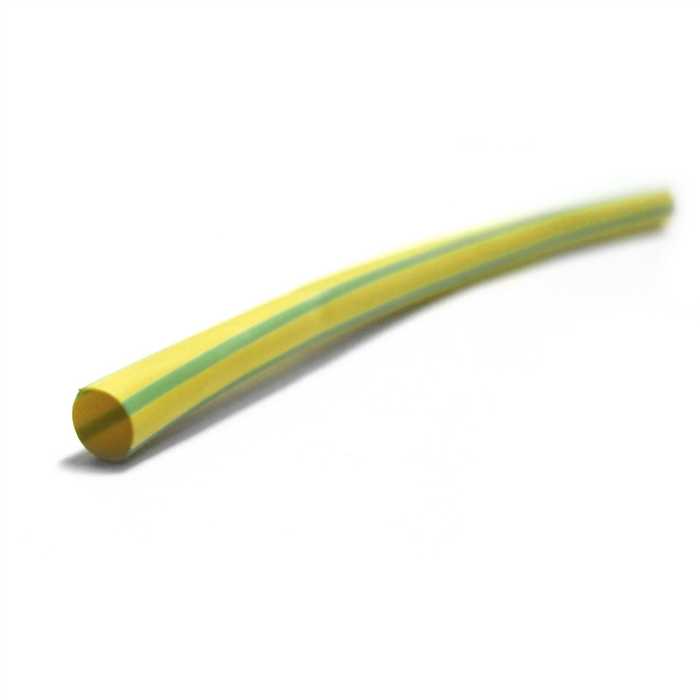 GAINE THERMO VERT/JAUNE 1M - ET100 - 9,5MM - 2:1 GAINE THERMO VERT/JAUNE 1M - ET100 - 9,5MM - 2:1