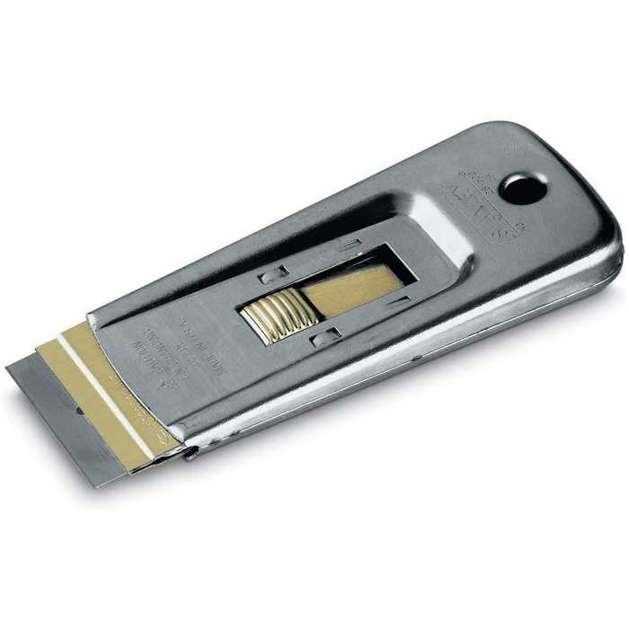 GRATTE VITRE CORPS METAL 95MM GRATTE VITRE CORPS METAL 95MM