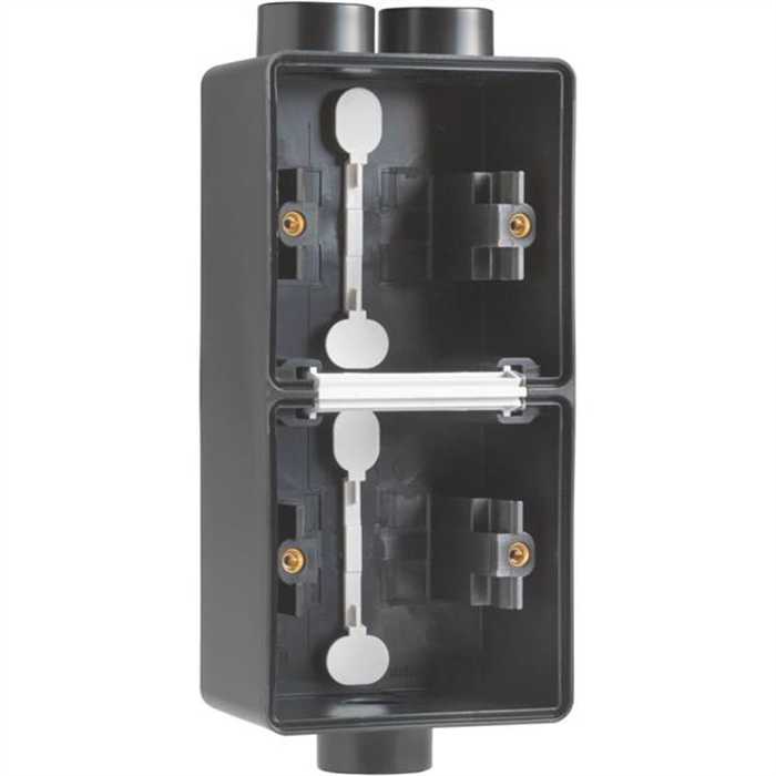 HYDRO - BOITE DOUBLE VERTICAL 1 ENTREE M20 ET 2 ENTREE M20 NOIR HYDRO - BOITE DOUBLE VERTICAL 1 ENTREE M20 ET 2 ENTREE M20 NOIR