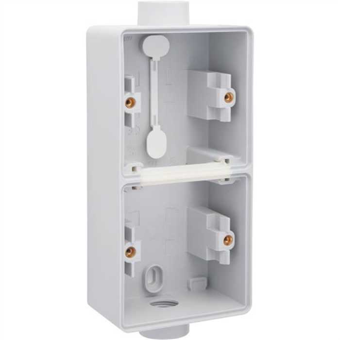 HYDRO - BOITE DOUBLE VERTICAL 2 ENTREES GRIS HYDRO - BOITE DOUBLE VERTICAL 2 ENTREES GRIS