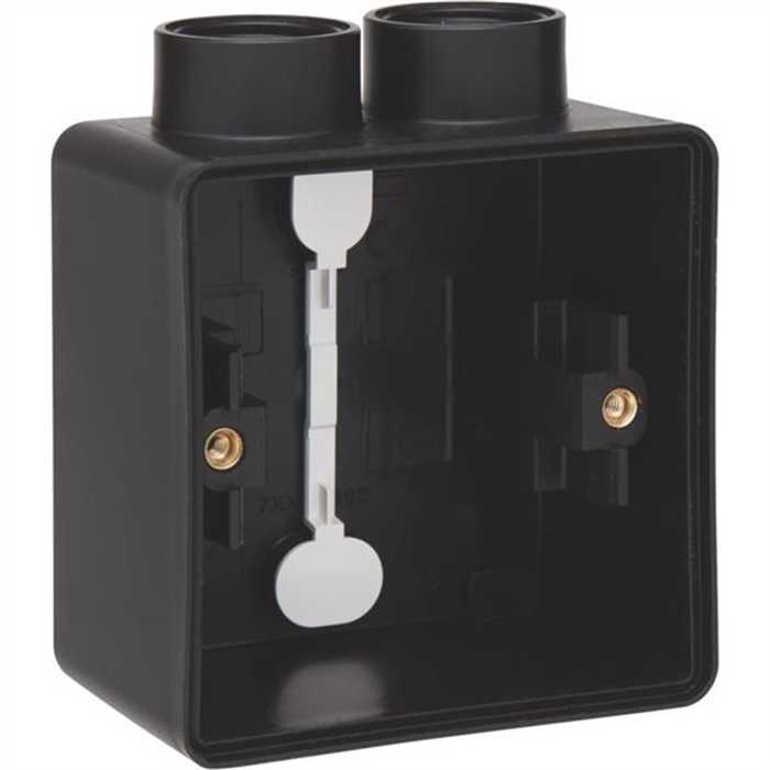 HYDRO - BOITE SIMPLE 2 ENTREES M20 NOIR HYDRO - BOITE SIMPLE 2 ENTREES M20 NOIR