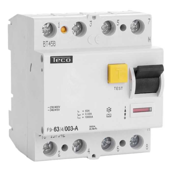 INTERRUPTEUR DIFFERENTIEL TC 4P 63A 30MA TYPE A INTERRUPTEUR DIFFERENTIEL TC 4P 63A 30MA TYPE A