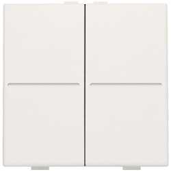 MANETTE DOUBLE POUR INTERRUPTEUR SANS FIL BLANC