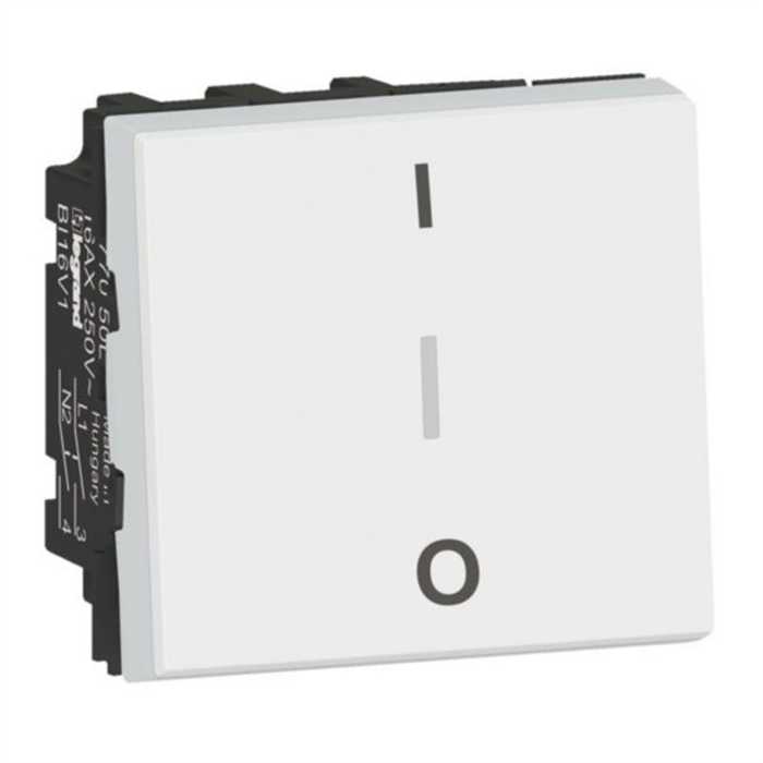 MOSAIC - INTERRUPTEUR BIPOLAIRE 2 MODULES BLANC MOSAIC - INTERRUPTEUR BIPOLAIRE 2 MODULES BLANC