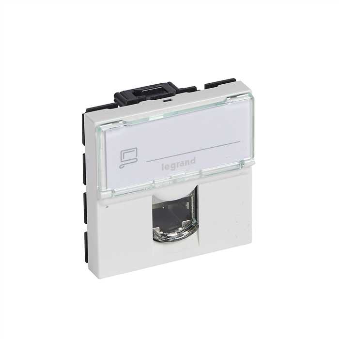 MOSAIC - PRISE RJ45 CAT.5E UTP 2 MODULES BLANC MOSAIC - PRISE RJ45 CAT.5E UTP 2 MODULES BLANC