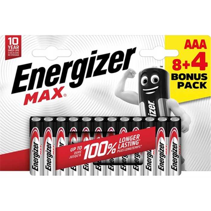 PILES ALCALINE MAX +POWER AAA/LR03 (8+4) PILES ALCALINE MAX +POWER AAA/LR03 (8+4)