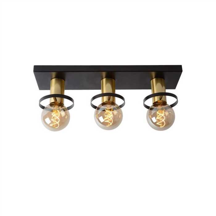 PLAFONNIER "ANAKA" 3XE27 NOIR/DORE PLAFONNIER "ANAKA" 3XE27 NOIR/DORE