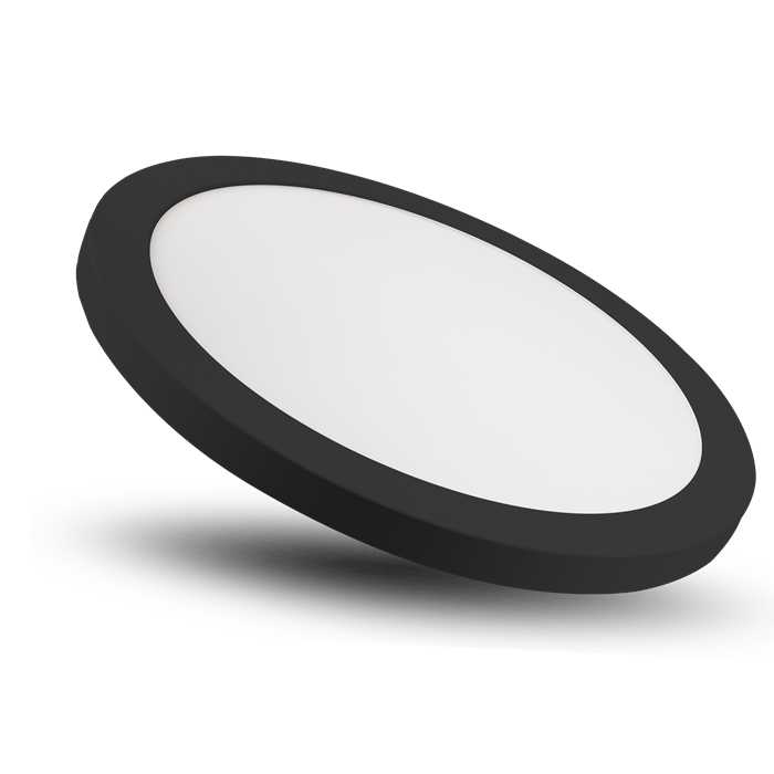 PLAFONNIER LED "PLACIDA" POWER SWITCH CCT Ø225 NOIR PLAFONNIER LED "PLACIDA" POWER SWITCH CCT Ø225 NOIR