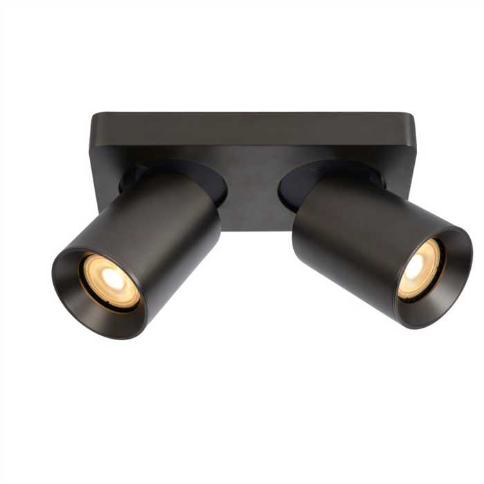 PLAFONNIER SPOT "NIGEL" 2XGU10 5W 830 BRONZE DIM TO WARM PLAFONNIER SPOT "NIGEL" 2XGU10 5W 830 BRONZE DIM TO WARM