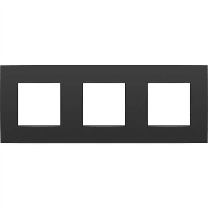PLAQUE TRIPLE HORIZONTAL INTENSE NOIR MAT PLAQUE TRIPLE HORIZONTAL INTENSE NOIR MAT