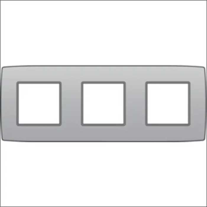 PLAQUE TRIPLE HORIZONTALE ORIGINAL SILVER PLAQUE TRIPLE HORIZONTALE ORIGINAL SILVER