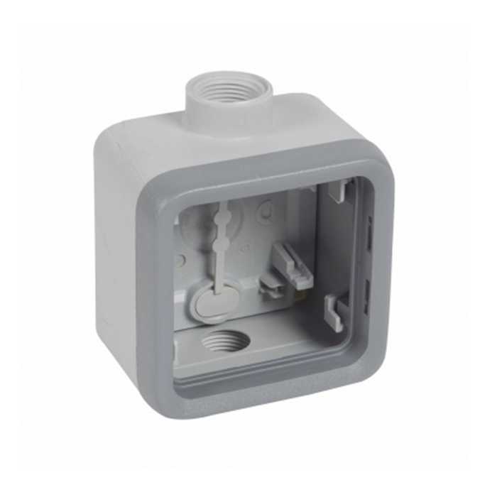 PLEXO - BOITIER SIMPLE 2 ENTREES M20 GRIS IP55 PLEXO - BOITIER SIMPLE 2 ENTREES M20 GRIS IP55