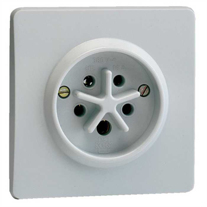 PRISE DE COURANT ETOILE 3P+N+T 16A GRISE PRISE DE COURANT ETOILE 3P+N+T 16A GRISE