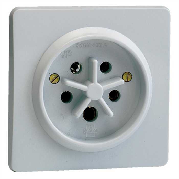 PRISE DE COURANT ETOILE 3P+N+T 32A GRISE PRISE DE COURANT ETOILE 3P+N+T 32A GRISE